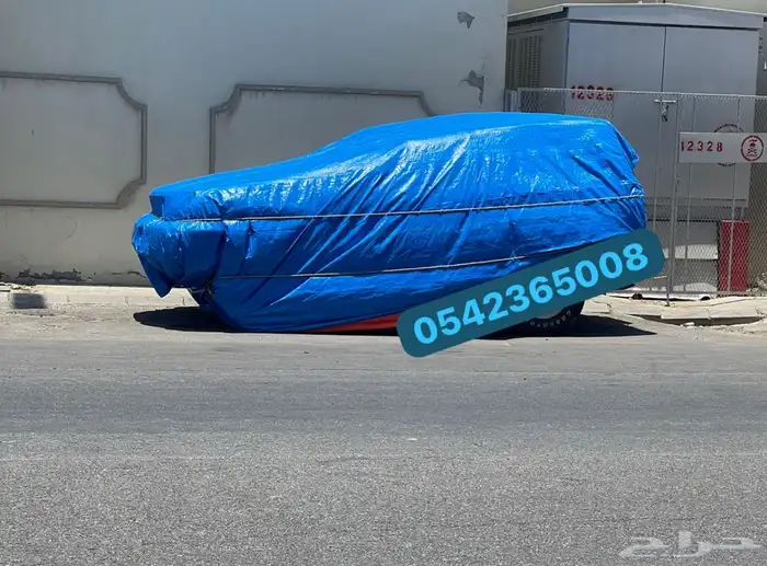 شراع ازرق للبضائع والسيارات مقاسات مختلفة مع التوصيل 17