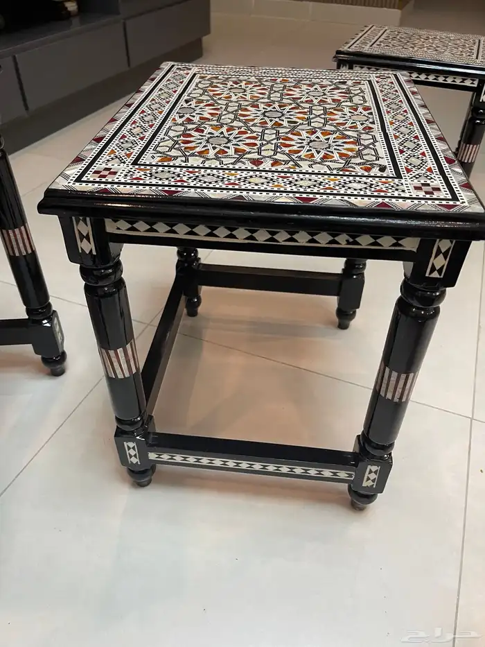 طقم طاولات خدمة صدف جديد 2