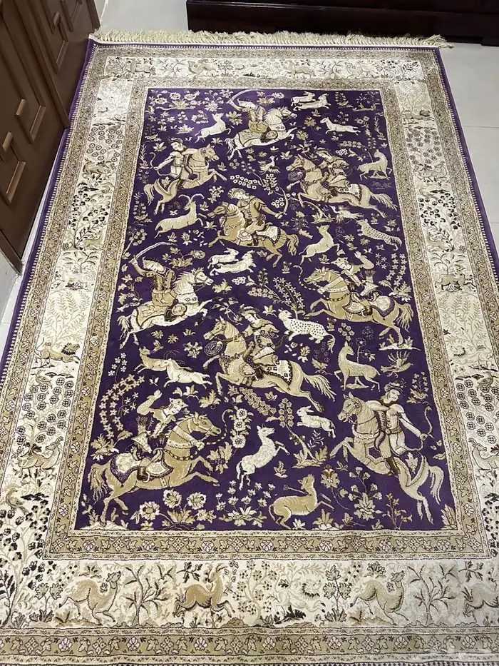 تحفة فنية سجاد حرير بلجكي أصلي فاخر 2 مليون غرزة 0