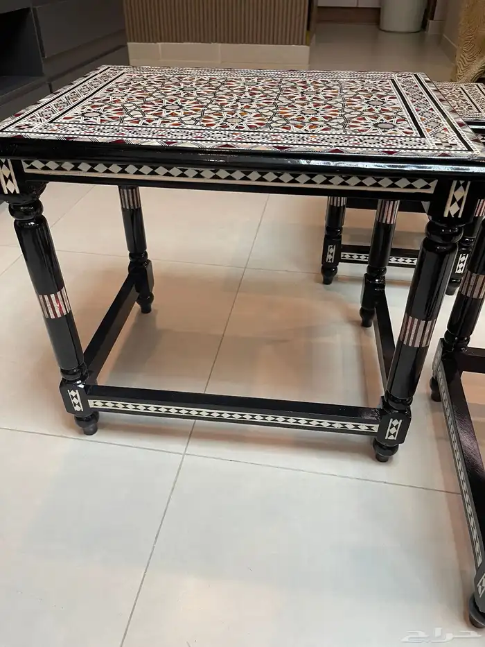 طقم طاولات خدمة صدف جديد 1