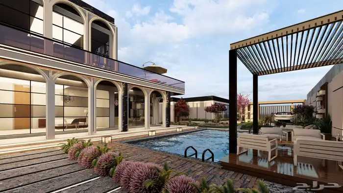 تصميم احترافي حدائق فلل لاندسكيب تصميم استراحات مميزة 10