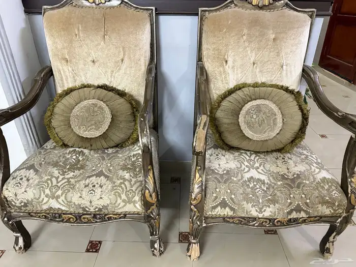 كنب كلاسيك خشب مصري 7 اشخاص 1