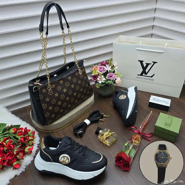 طقم شنط مع شوز Lv لويس فيتون 19