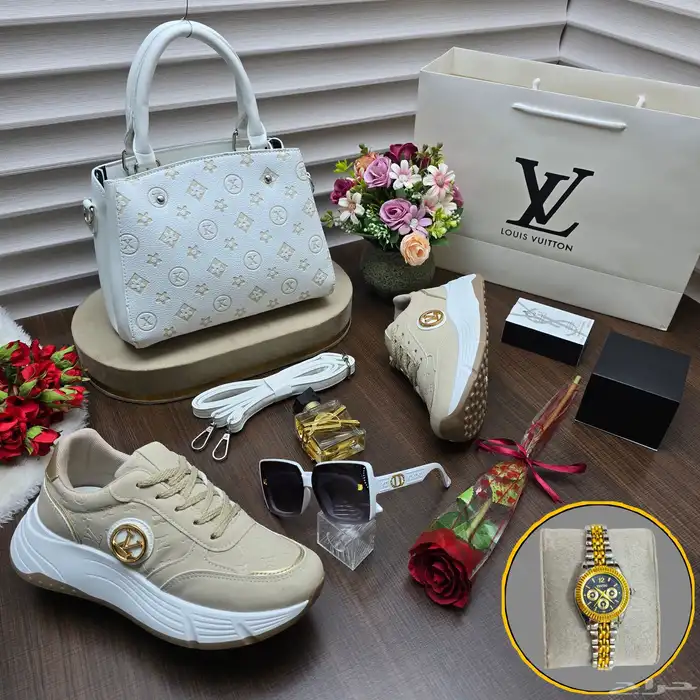 طقم شنط مع شوز Lv لويس فيتون 34