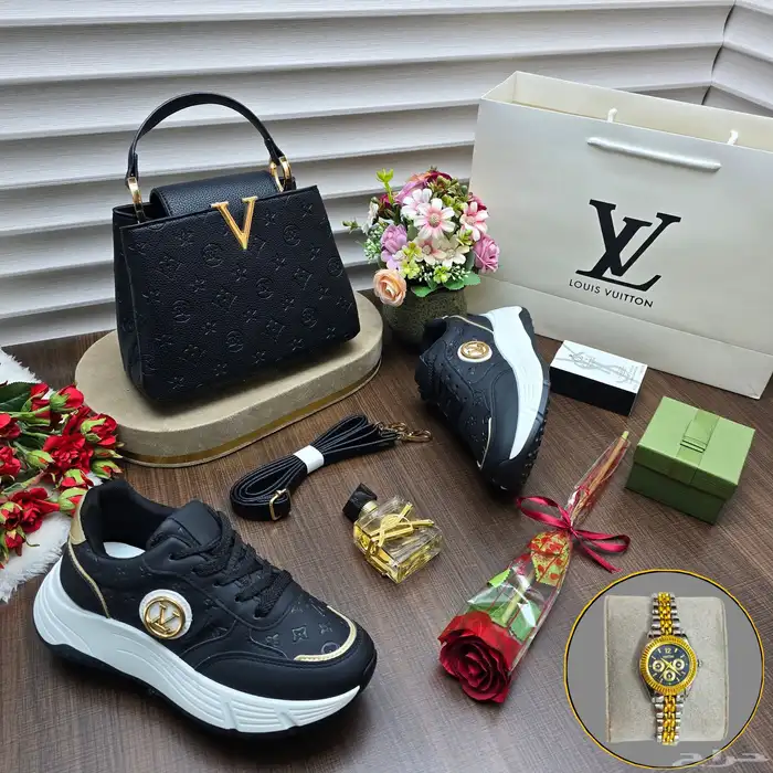 طقم شنط مع شوز Lv لويس فيتون 8