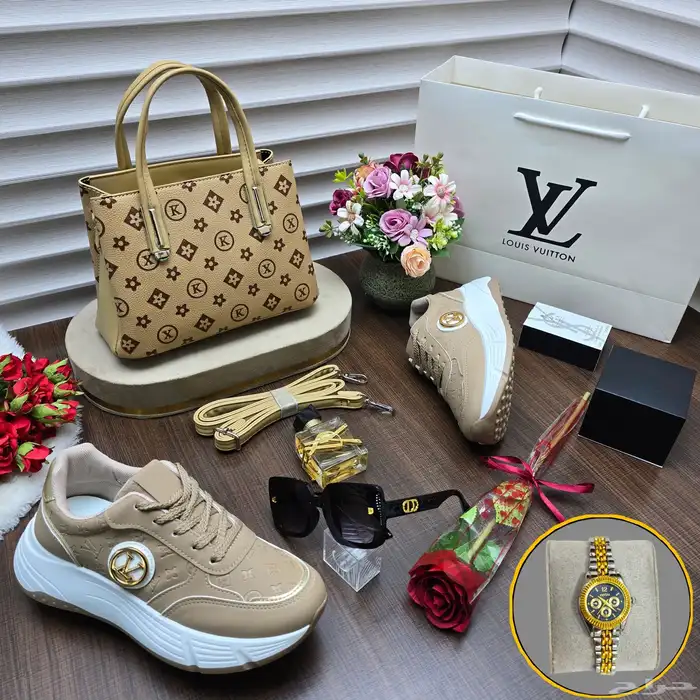 طقم شنط مع شوز Lv لويس فيتون 24