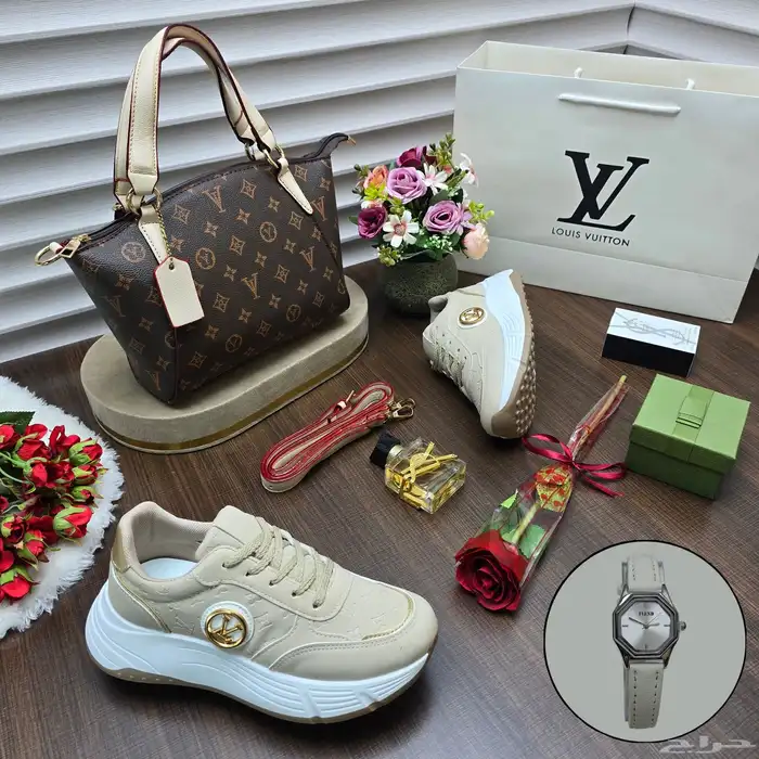 طقم شنط مع شوز Lv لويس فيتون 16