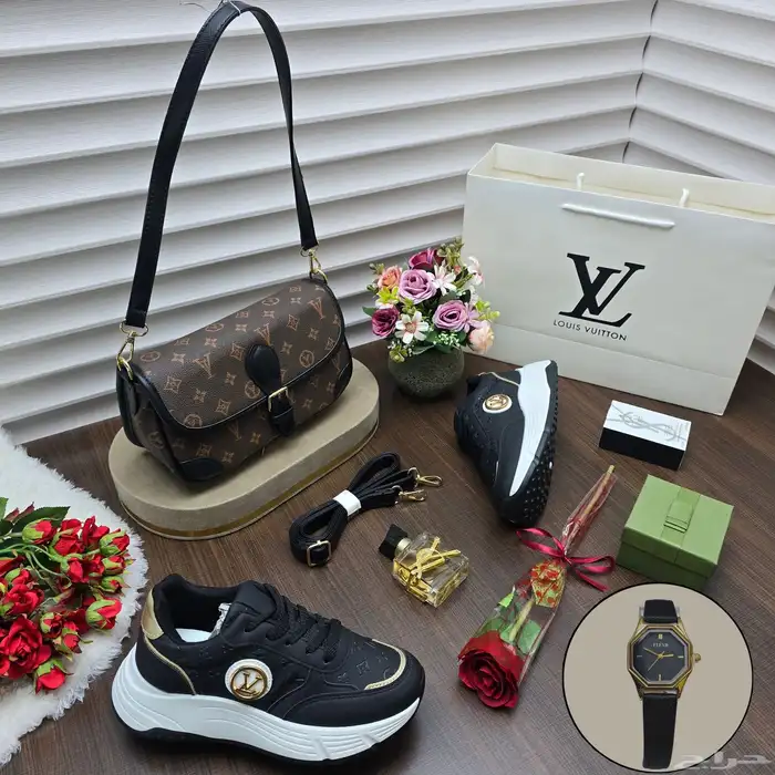 طقم شنط مع شوز Lv لويس فيتون 1