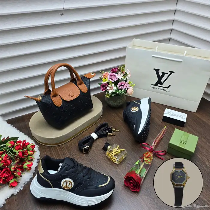 طقم شنط مع شوز Lv لويس فيتون 4
