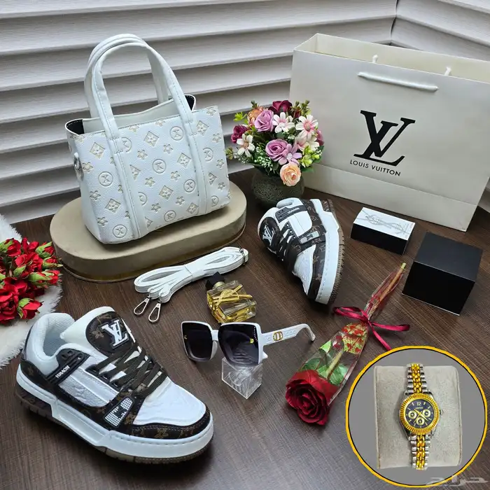 طقم شنط مع شوز Lv لويس فيتون 39