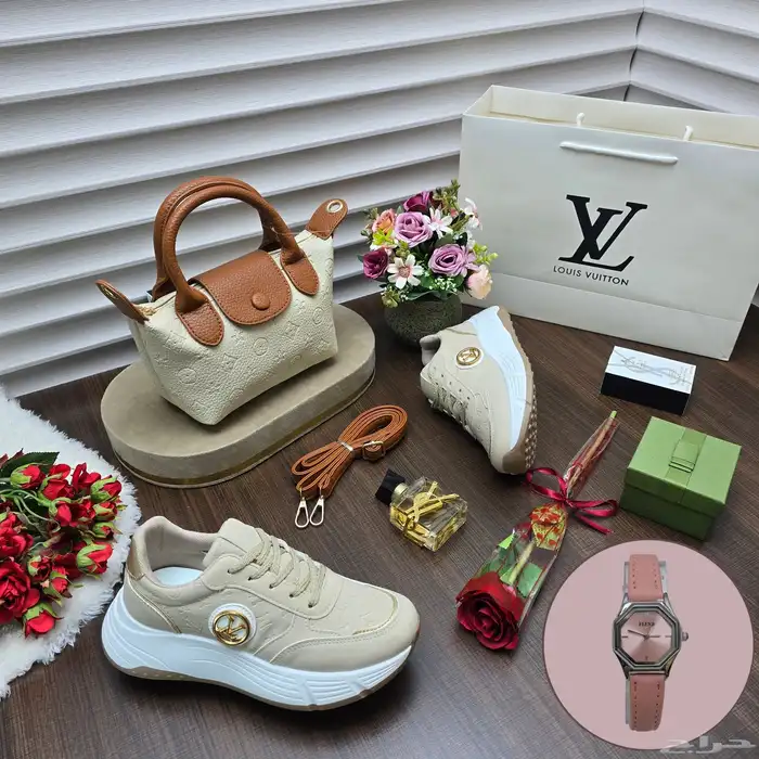 طقم شنط مع شوز Lv لويس فيتون 3