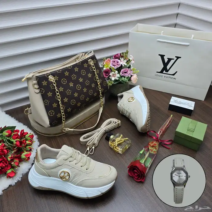 طقم شنط مع شوز Lv لويس فيتون 20