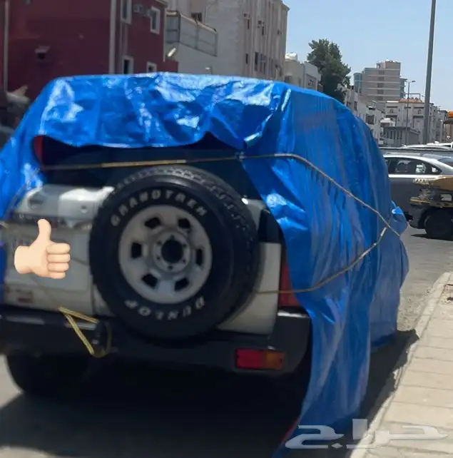 شراع ازرق للبضائع والسيارات مقاسات مختلفة مع التوصيل 13