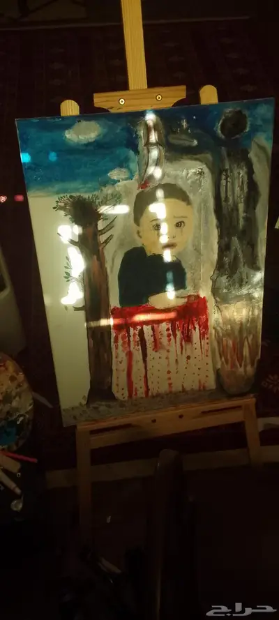 لوحة كانفس جدارية رسم يد 5