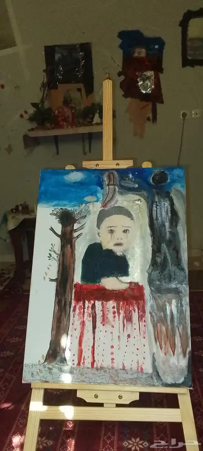 لوحة كانفس جدارية رسم يد 3