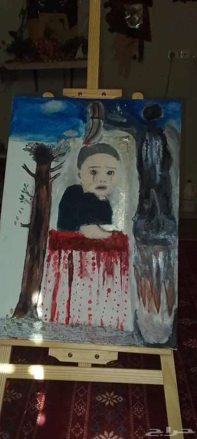 لوحة كانفس جدارية رسم يد 4