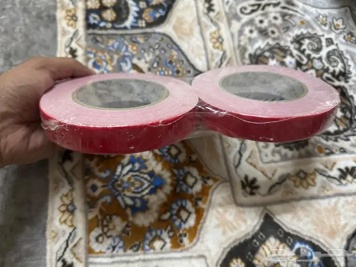 شريط رول احمر اللاصق ابيض 0