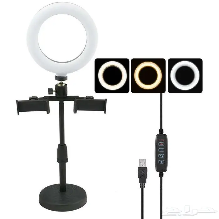 للبيع حامل الجوال للتصوير والبث مع اضاءة احترافيه 6