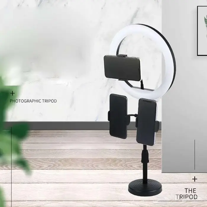 للبيع حامل الجوال للتصوير والبث مع اضاءة احترافيه 2