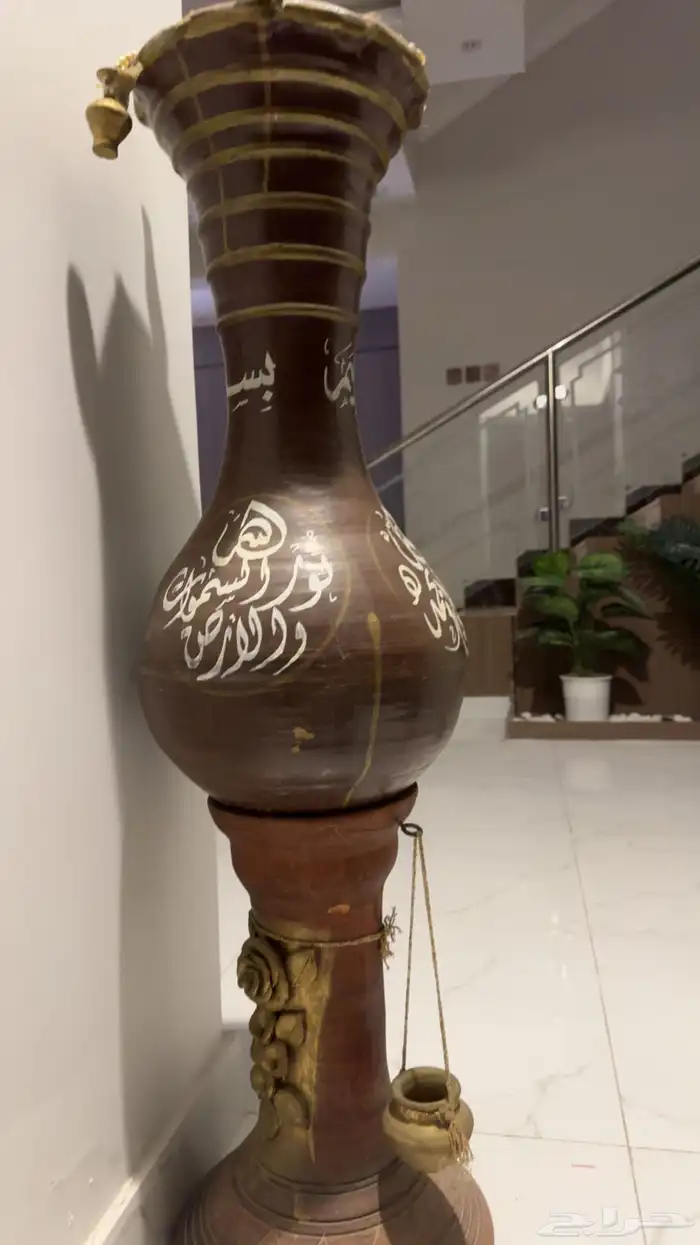 جرة ديكور فخار دمشقي اسلامية فنية خط زخرفة مجلس دمشقي 1