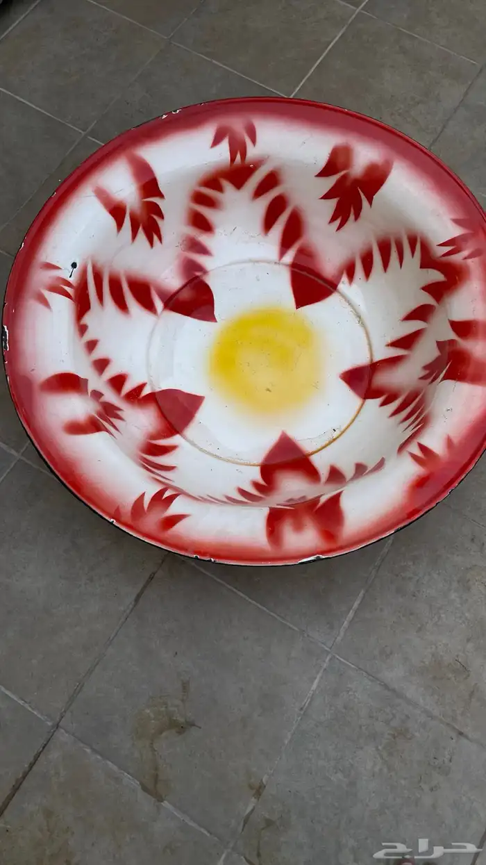 صحن غضار قديم بحاله ممتازه 0