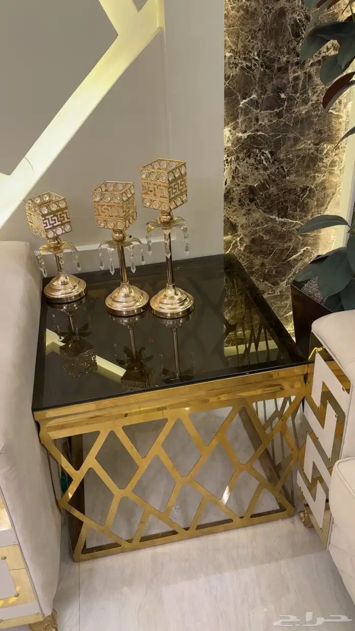 كنب جديد وطاوله استيل 5