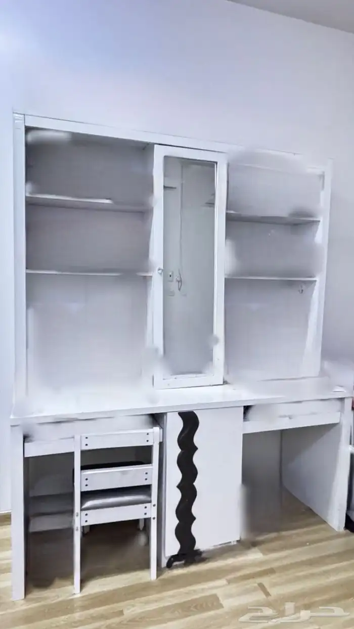 مكتبه بيضاء مع تسريحة غرف نوم مع تسريحة 0