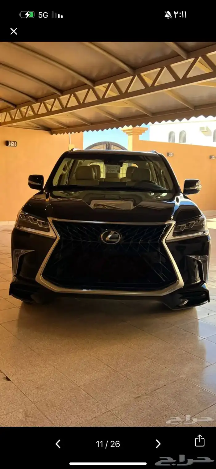 لكزس 2020 مLX570 مخزن وكاله اصفار ماشي 10700 اسود داخلي بيج 26