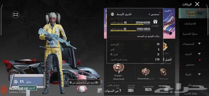 حساب ببجي اسطوري ونادر 4