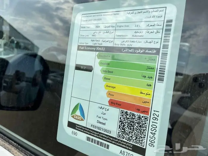 تتوفر فئات تويوتا ربع مصندق 2025 اصفار لمبيعات النقد والبنك 6