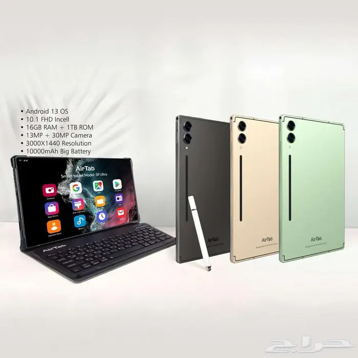 تابلت AirTap S9 شاشة 10بوصة ذاكرة 1000 جيجا رامات 16 جيجا 3