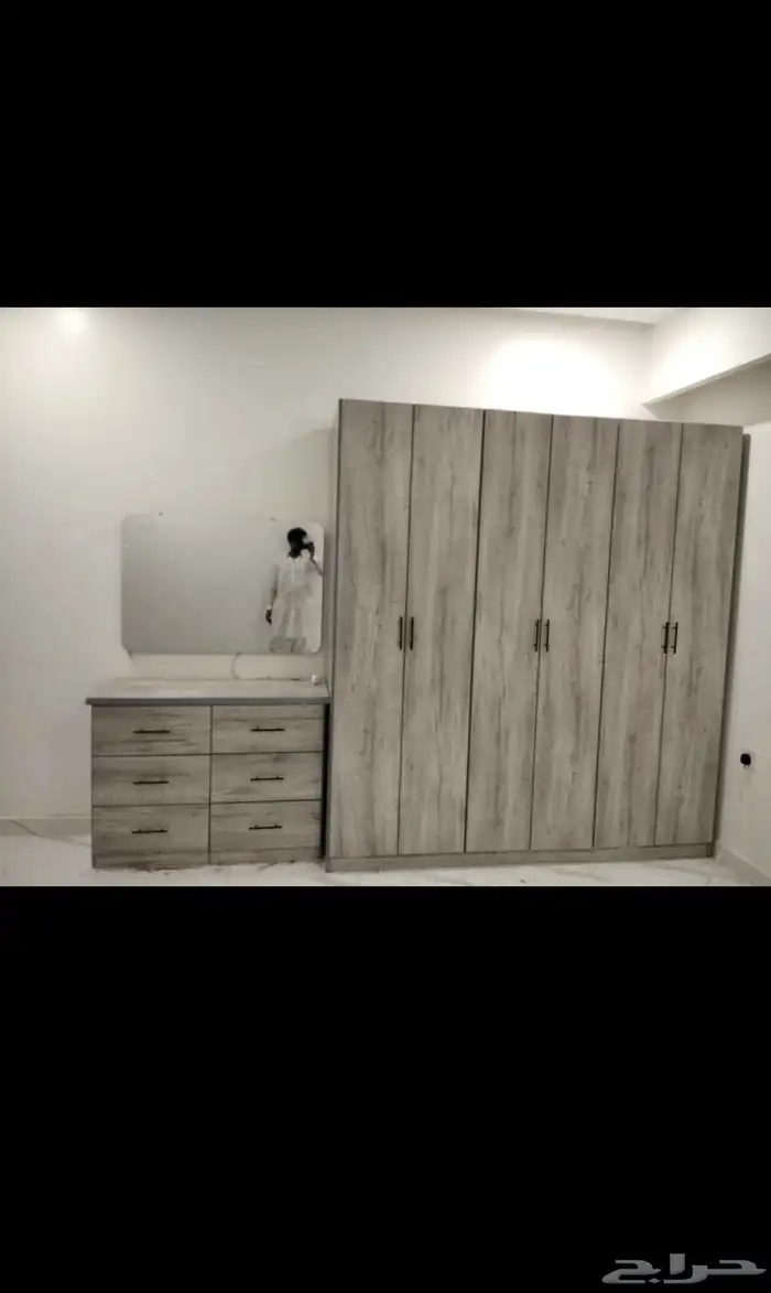 جديدكأمل غرفة نوم  سرير نفرين  مرتبة  دولاب  سرير حديد وخشب 10