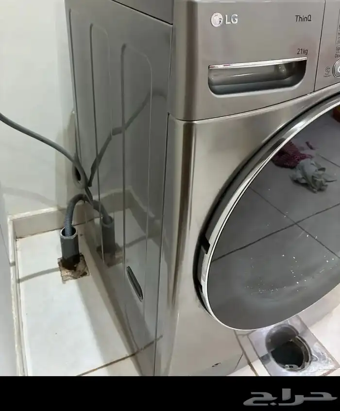 غسالة إل جي أوتوماتيكية أمامية 21 ك فضي WF2111XMT 3