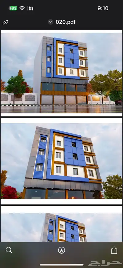 تصميم واجهات خارجيه 3d - وجهات كلادينج 1