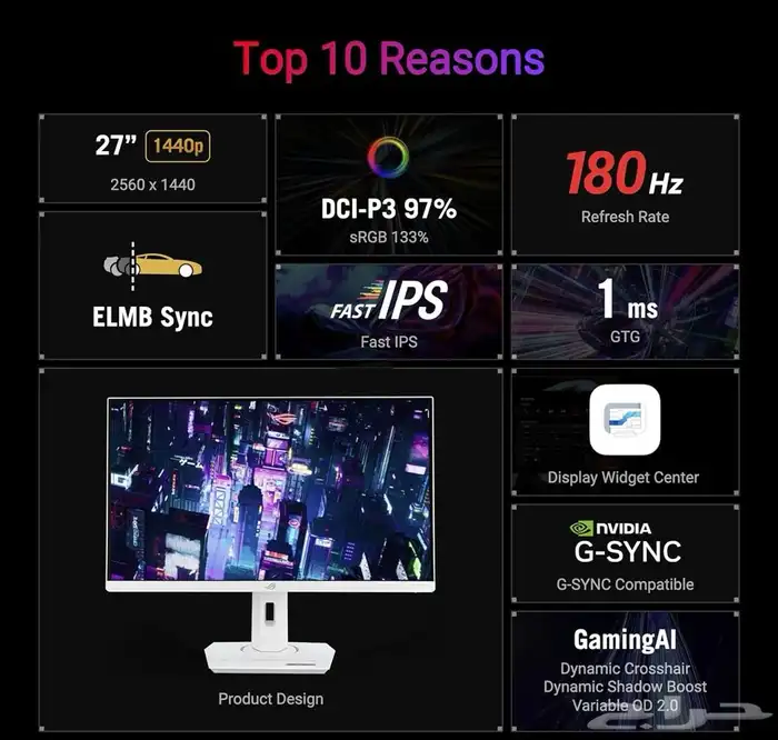 شاشة asus rog strix 27 1