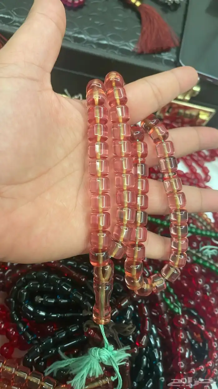 مسابيح زعفران الماني شغل ايراني يدوي اصلي سبح زعفرانيات 15