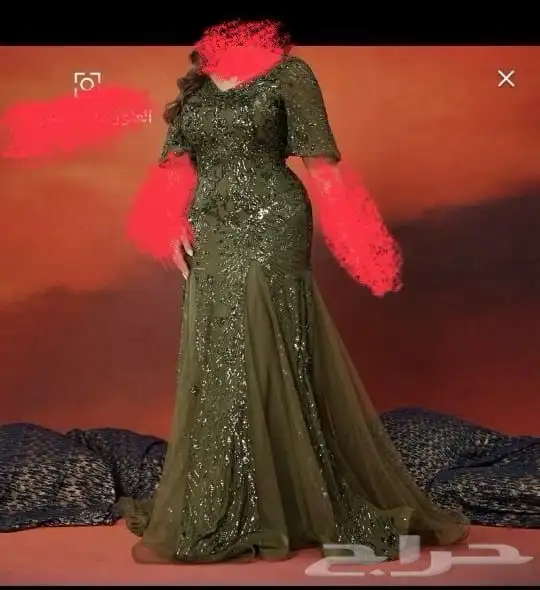 فستان سهرة جديدمقاس اكس لارج و2 اكس 0