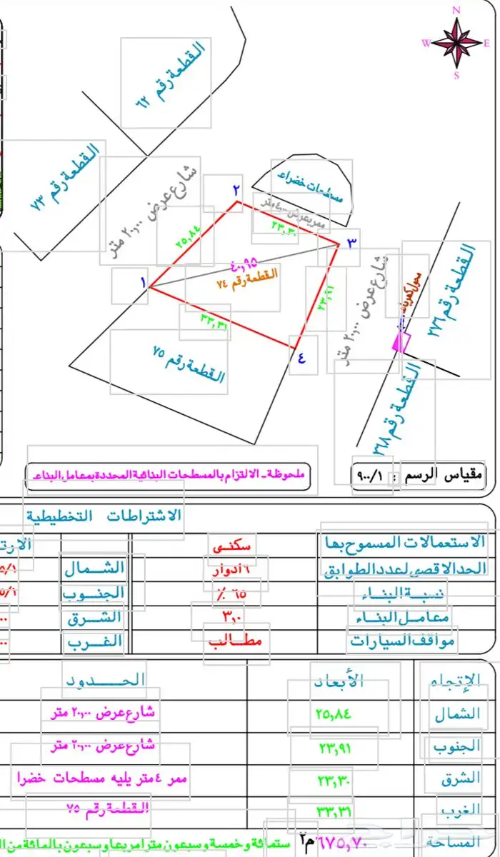 ارض في الزايدي واحة مكة 675م على شارعين 1