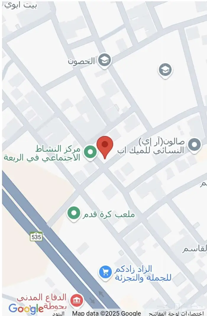 ارض للبيع في حوطة سدير 338 متر زاويه 4