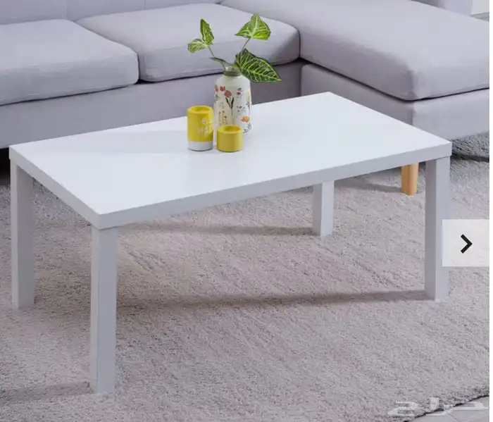 طاولة قهوة من ايكيا كبيره ابيض 0