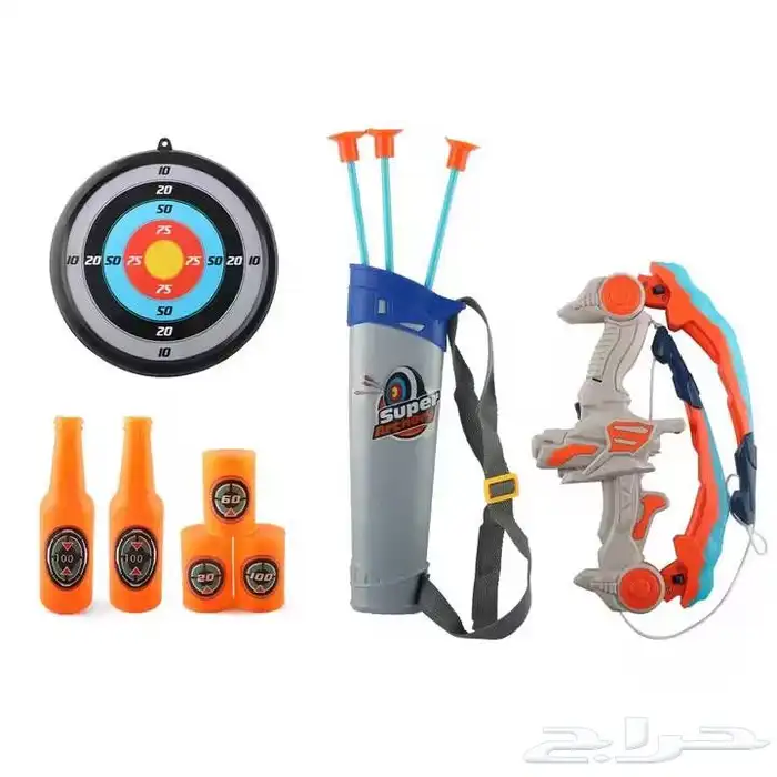 لعبة قوس سهام مع جميع الملحقات - قوس سهم للأطفال 1