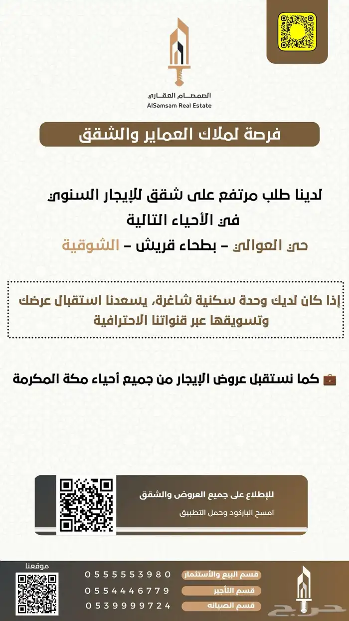 ارض للأيجار في حي مخطط ولي العهد 6 مكة المكرمة 1