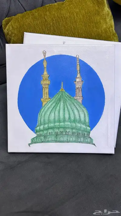 لوحات المسجد النبوي مكة رسم يدوي 0
