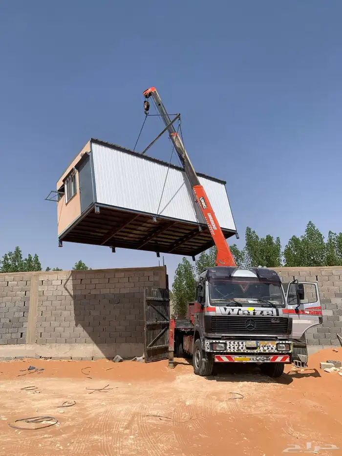 ونش دبل تريله دبل نقل بركسات وبيوت جاهزه 6