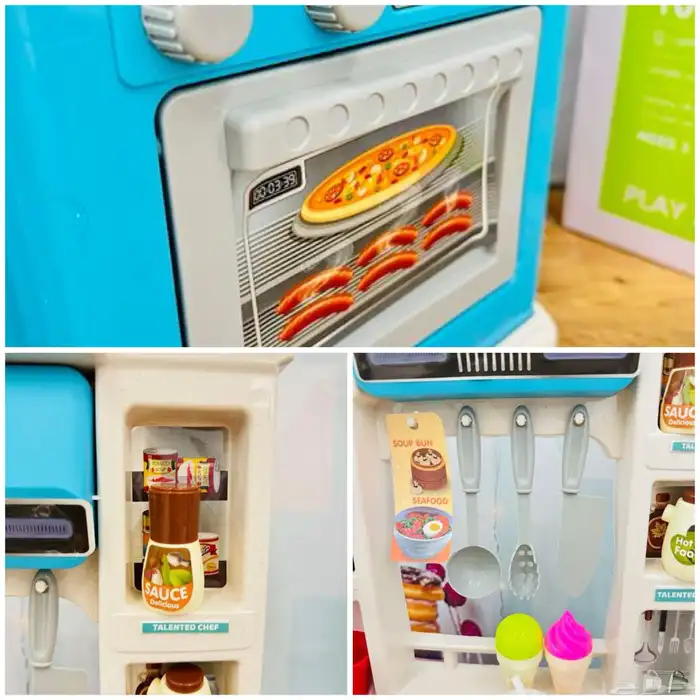 مطبخ أطفال بلاستيكي بالحجم الوسط - مطبخ للاطفال بتصميم مميز 2