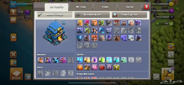 حساب كلاش اوف كلانس للبيع 2