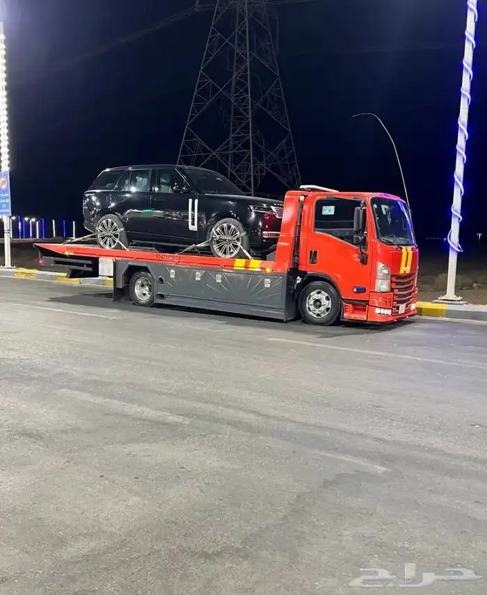سطحة داخل بريدة لنقل السيارات 0