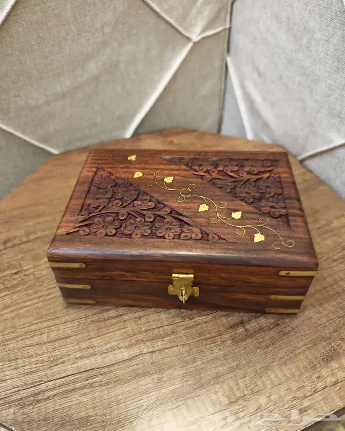 علب خشبية حفر هندية 0