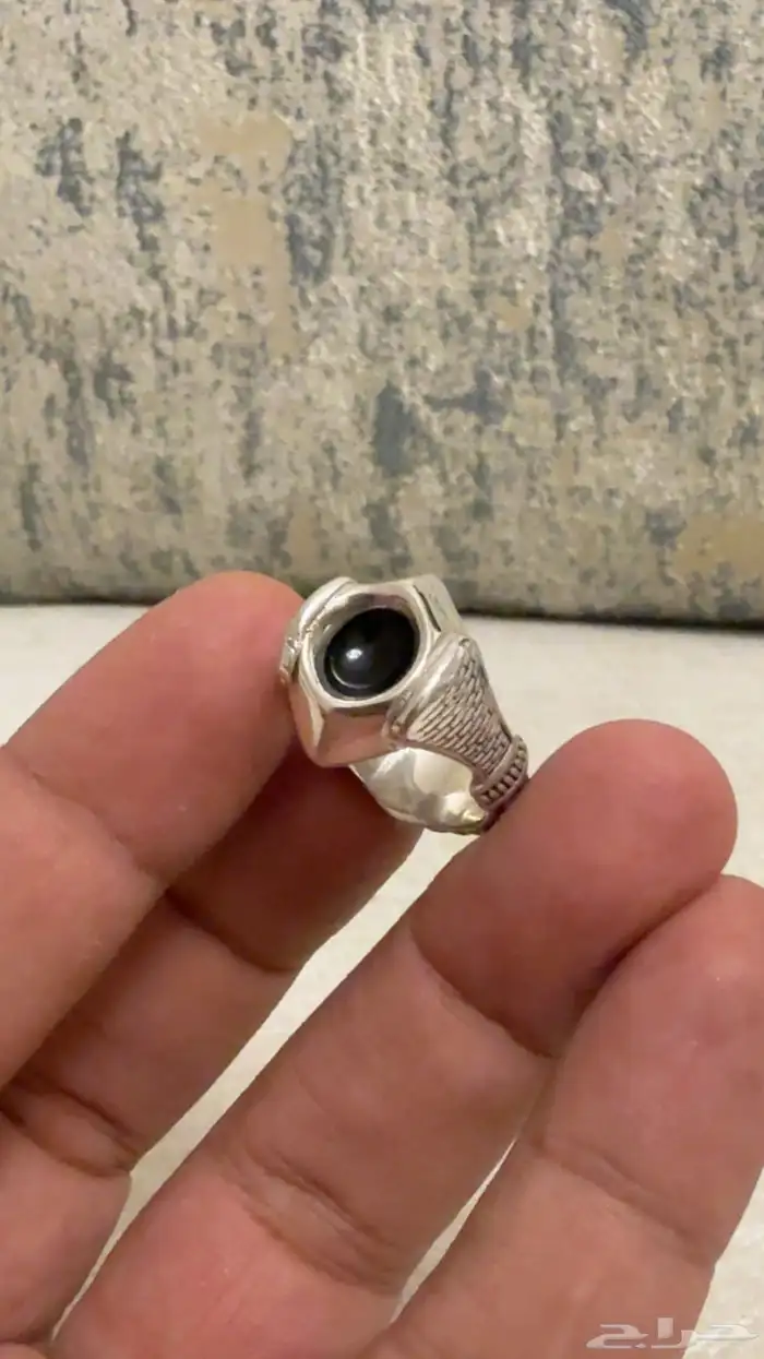 خاتم كامل فضه ع شكل الحجر الاسود 1