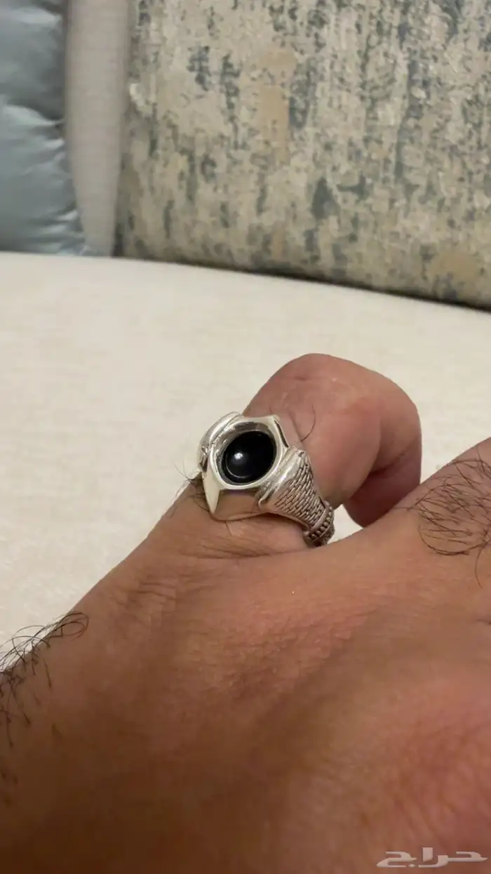 خاتم كامل فضه ع شكل الحجر الاسود 0